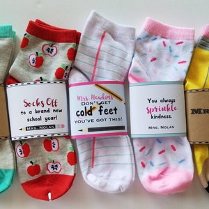 Personalized Teacher Socks Gift: Custom Sock Wrap