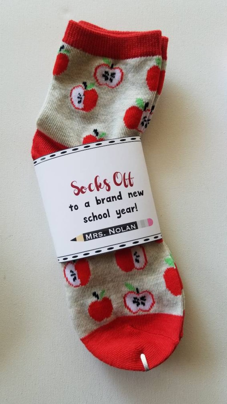 Personalized Teacher Sock Wrap Affordable Custom Socks Gift Etsy