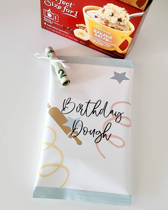 Happy quarantine Birthday dough money mug cake kit set | custom classroom college make gift | cheap affordable care package long distance Il_570xn