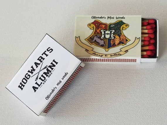 Harry Potter Wedding bridal shower match boxes matches party favors | Hogwarts custom | bachelor groomsmen theme birthday baby | SET OF 12 Il_570xn