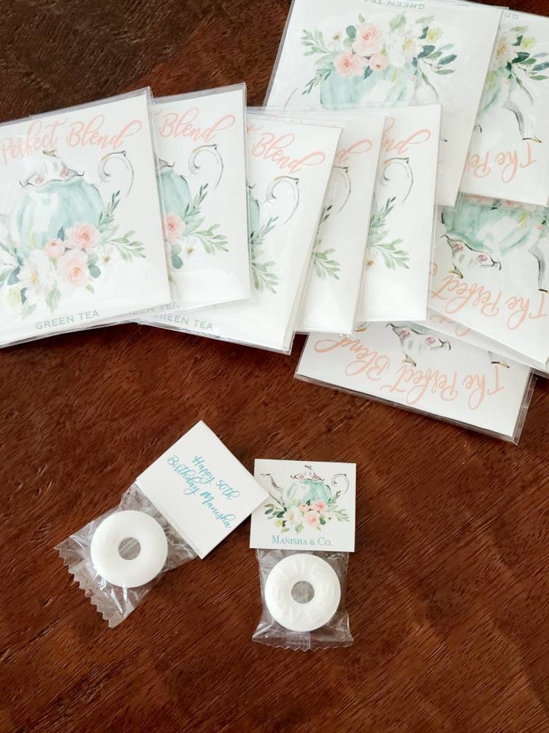 Confirmation first communion or baptism retreat gifts tea bag favors custom tea bags catholic personalized wrappers envelope SET OF 10 image 6