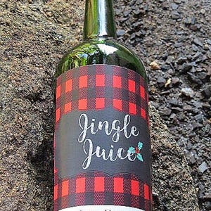 Etiketter till julvinflaskor⎜Personliga vinpresenter⎜Grannens festgåvor⎜Anpassade nötknäpparetiketter⎜Champagneetikett⎜SET om 10