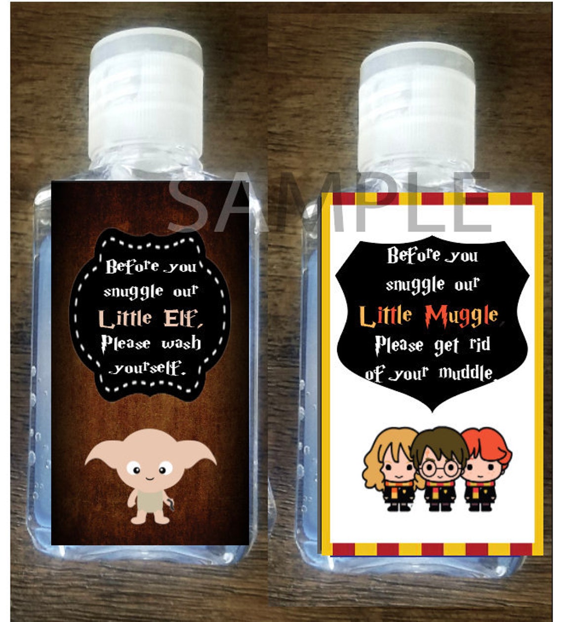 Harry Potter baby shower hand sanitizer labels party favors Etsy