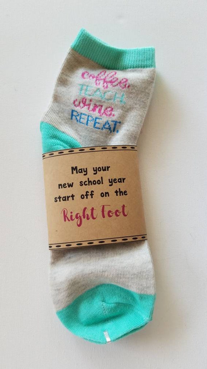Personalized Teacher Sock Wrap Affordable Custom Socks Gift Etsy
