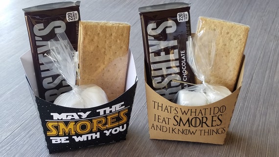movie buff tv show birthday pop culture wedding party nerd geek box Star Wars mandalori may the smores be with you game of thrones SET OF 10 Il_570xn