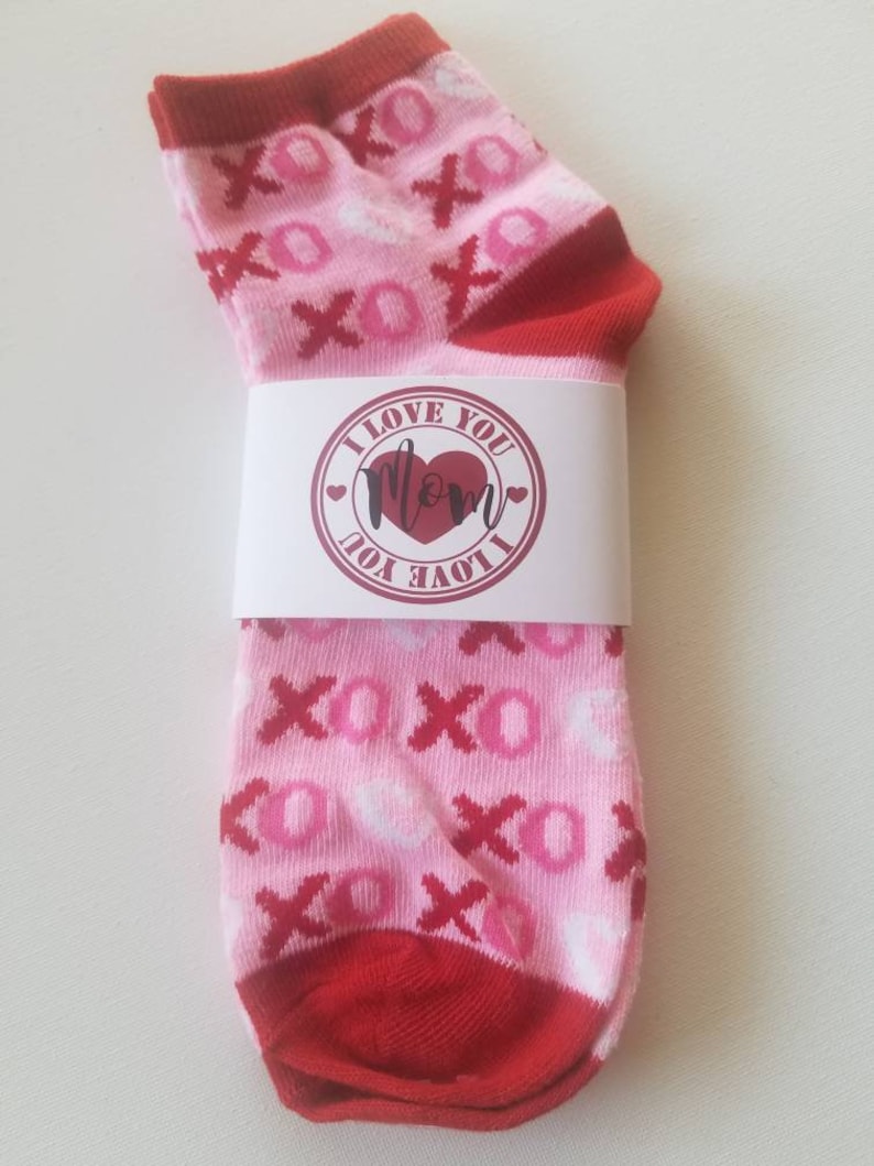Personalized sock gifts custom sock wrap gift unique Valentine's Day mature classroom treats favors socks gifts cheap affordable gift image 6