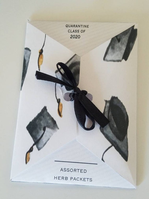 Graduation service friend classmate staff gifts reception sachets | seed pouches packets favors commencement phd doctorate SET OF 10 Il_570xn
