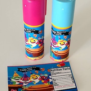 Baby Shark Push Pop Party Favors - Set of 10