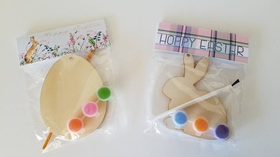 Easter bunny egg ornament painting craft kit party favors l non candy classroom treats basket fillers personalized egg decor kits | SET OF 5 Il_570xn