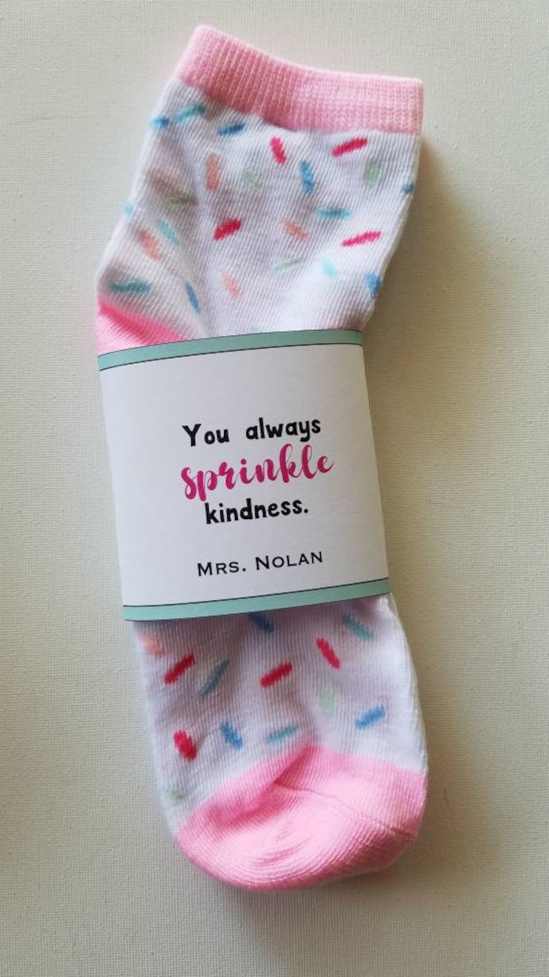 Personalized Teacher Sock Wrap Affordable Custom Socks Gift Etsy