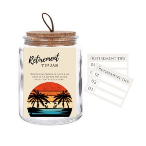 Label en kaarten voor potjes met pensioenfooien | advieskaarten | kantoor militaire aandenken geschenken | tip reisnotities | herinneringen | kantoorhumor