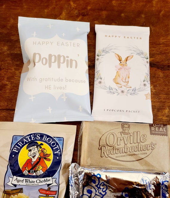 Happy Easter Jesus resurrection he is risen party popcorn pop tarts chip bag favors ⎜ Kids gifts ⎜ classroom treats ⎜ religious ⎜ SET OF 10 Il_570xn