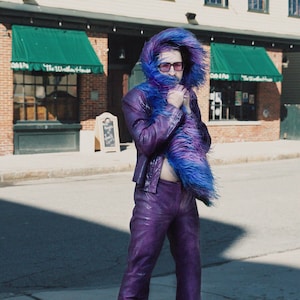 Purple Leather Pants Etsy