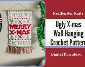 SW Ugly X-Mas Wall Hanging CROCHET PATTERN - Digital Pattern