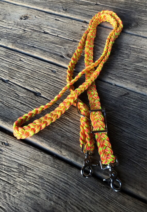 paracord reins barrel reins Lemonade hand braided paracord barrel reins