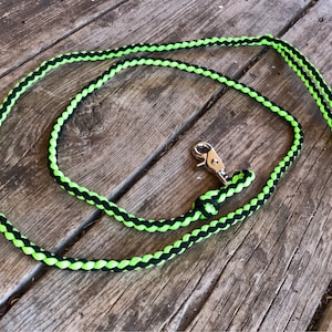 Small Green and Black Braided Dog Leash, Dog Leash, Dog Lead, Custom Dog Leash, Pet Lead, Pet Leash, Training Leash, Paracord Dog Leash