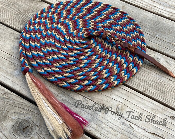 22' Mecate Rein, Mecate, Paracord Reins, Cowboy Gear, Working Horse, Long Rein, Horse Lead