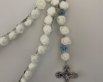 Wall Rosary | Catholic Home Decor | White