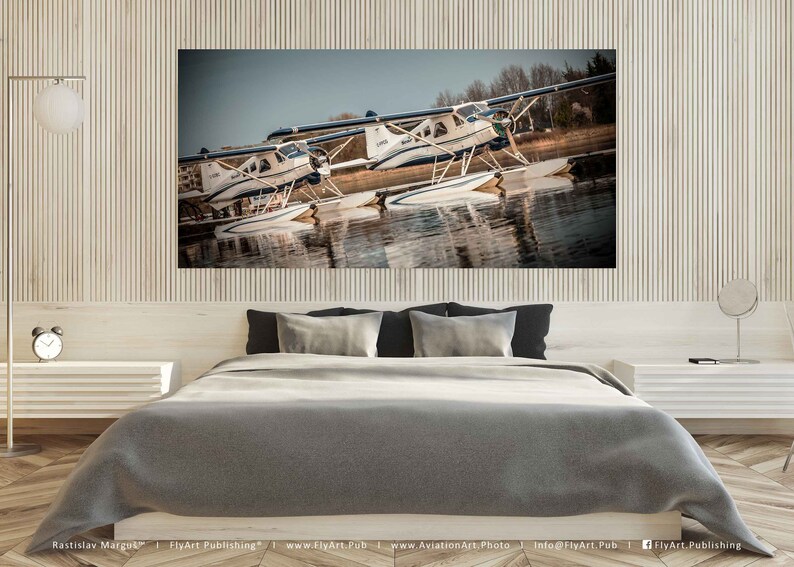 Airplane Decor Wall Art Pilot Gifts Aviation Aircraft Vintage Limited Edition Prints Seaplane De Havilland Beaver