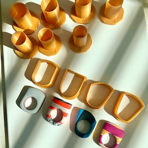 Complete Polymer Clay Ring Making Set, Sizes (4 to 12) I Earring Cutter I 3D Printed Cutter I Polymer Clay Tool I Clay Shapes I Ring Maker