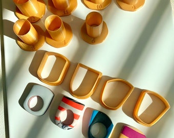 Complete Polymer Clay Ring Making Set, Sizes (4 to 12) I Earring Cutter I 3D Printed Cutter I Polymer Clay Tool I Clay Shapes I Ring Maker