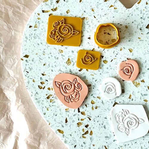 Flower Polymer Clay Stamp I Pottery Stamp I Polymer Clay Tools Etsy