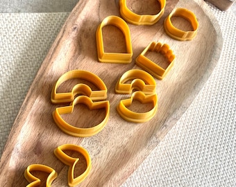 Ten Basic Cutter Set I Earring Cutter I 3D Printed Cutter I Polymer Clay Tool I Clay Tools I Jewellery Making I Polymer Clay Cutter