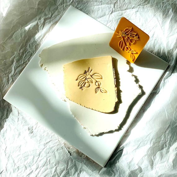 Orange Blossom Polymer Clay Stamp I Art Stamp I Texture I Clay Emboss I 3D Printed Stamp I Polymer Clay Tool I Clay Tools I Jewellery Making