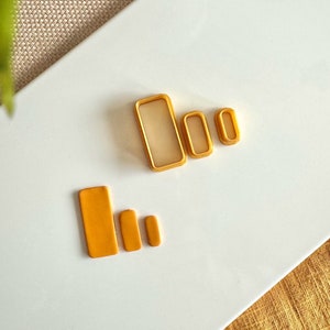 Rounded Rectangle Cutter Set I Earring Cutter I 3D Printed Cutter I Polymer Clay Tool I Polymer Clay Cutter I Clay Cutter I Clay Tools