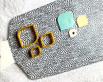 Pointy Squares Polymer Clay Cutter and Stamp I Earring Cutter I 3D Printed Cutter I Polymer Clay Tool I Clay Tools I Jewellery Making