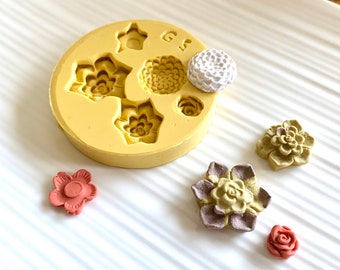 NEW Silicone Succulent Mold I Floral Mold l Botanical Mold I Mold I Silicone Rubber Mold I Clay Mold I Polymer Clay Mold I Earring Mold