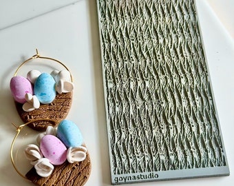 Goyna Studio Soft Texture Mat - Rattan I Clay Texture Plate I Texture tile I Polymer Clay Texture I Polymer Clay Supplies