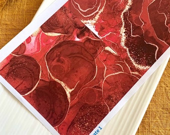 Water Soluble Transfer Paper - Red Agate 1 I Clay Transfer Paper I Image Transfer I Transfer For Clay I Polymer Clay Transfer Paper