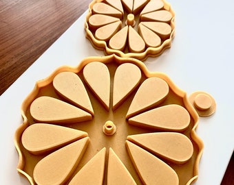 Petal Inlay Tiered Tray Polymer Clay Cutter I Trinket Dish I 3D Printed Cutter I Polymer Clay Tool I Clay Shapes I Clay ToolsI Ring Dish