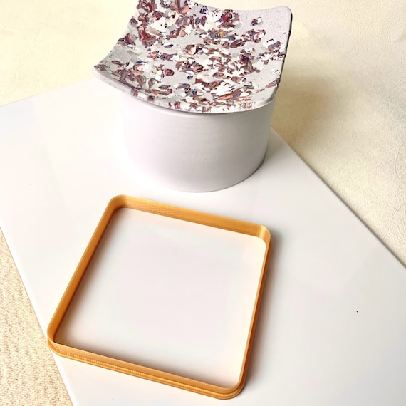 Rounded Square Trinket Dish Polymer Clay Cutter I Trinket Dish I 3D Printed Cutter I Polymer Clay Tool I Clay Shapes I Clay ToolsI Ring Dish