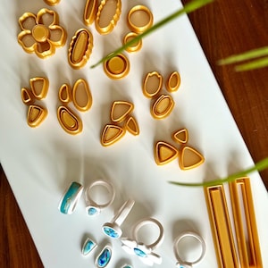 Ring Bezel Making Cutter Set (Set Of Nine Cutters) I CuttersI Ring I 3D Printed Cutter I Polymer Clay Tool I Clay Shapes