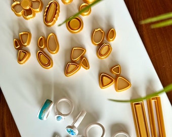 Ring Bezel Making Cutter Set (Set Of Nine Cutters) I CuttersI Ring I 3D Printed Cutter I Polymer Clay Tool I Clay Shapes