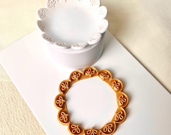 Scalloped Trinket Dish Polymer Clay Cutter I Trinket Dish I 3D Printed Cutter I Polymer Clay Tool I Clay Shapes I Clay ToolsI Ring Dish