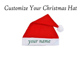 custom santa hat etsy
