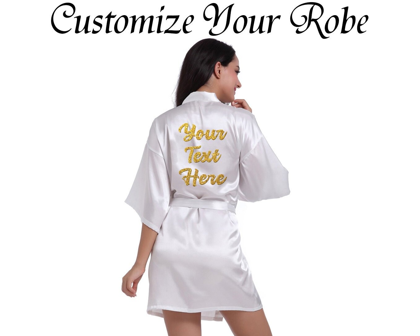 Custom Robe Personalized Robe Your Text Here Robe Wedding Robe Etsy