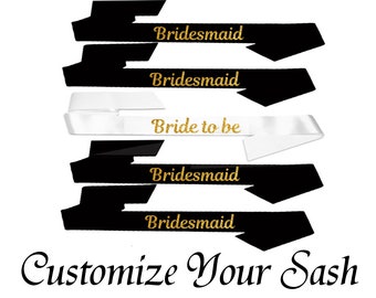 Custom Sash Personalized Sash Bride To Be Sash Wedding Sash Name Sash Customize Sash Bachelorette Party Sash Bridal Sash Bridal party