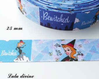 Ruban gros grain effet scène Mulan de 25 mm vendu au mètre