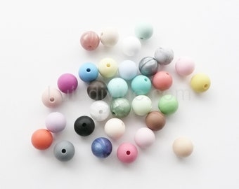 lot de 10 perles Perle lentille en silicone de 12 mm Moutarde