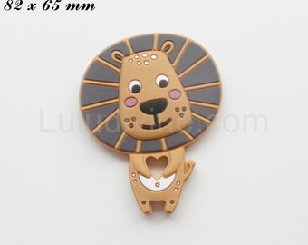 82 x 65 x 10 mm silicone lion