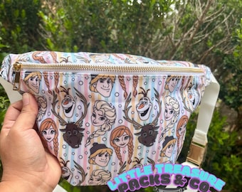 Frozen Striped Fanny Pack Waist Bum Bag
