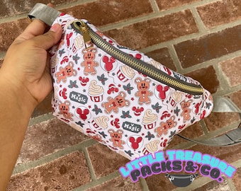 Merry Gingerbread Mickeys Very Merry Christmas Fanny Pack Bum Waist Bag \\ FREE SHIPPING !