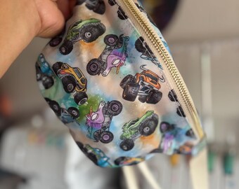 Monster Trucks Fanny Pack Waist Bum Bag // READY TO SHIP!! Free Shipping!