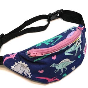 Pink Dinosaurs with Hearts Fanny Pack