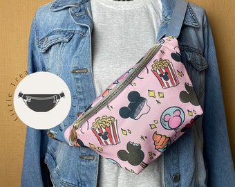 Pink Magical Snacks Popcorn Fanny Pack Waist Bum Bag // READY TO SHIP!! Free Shipping!