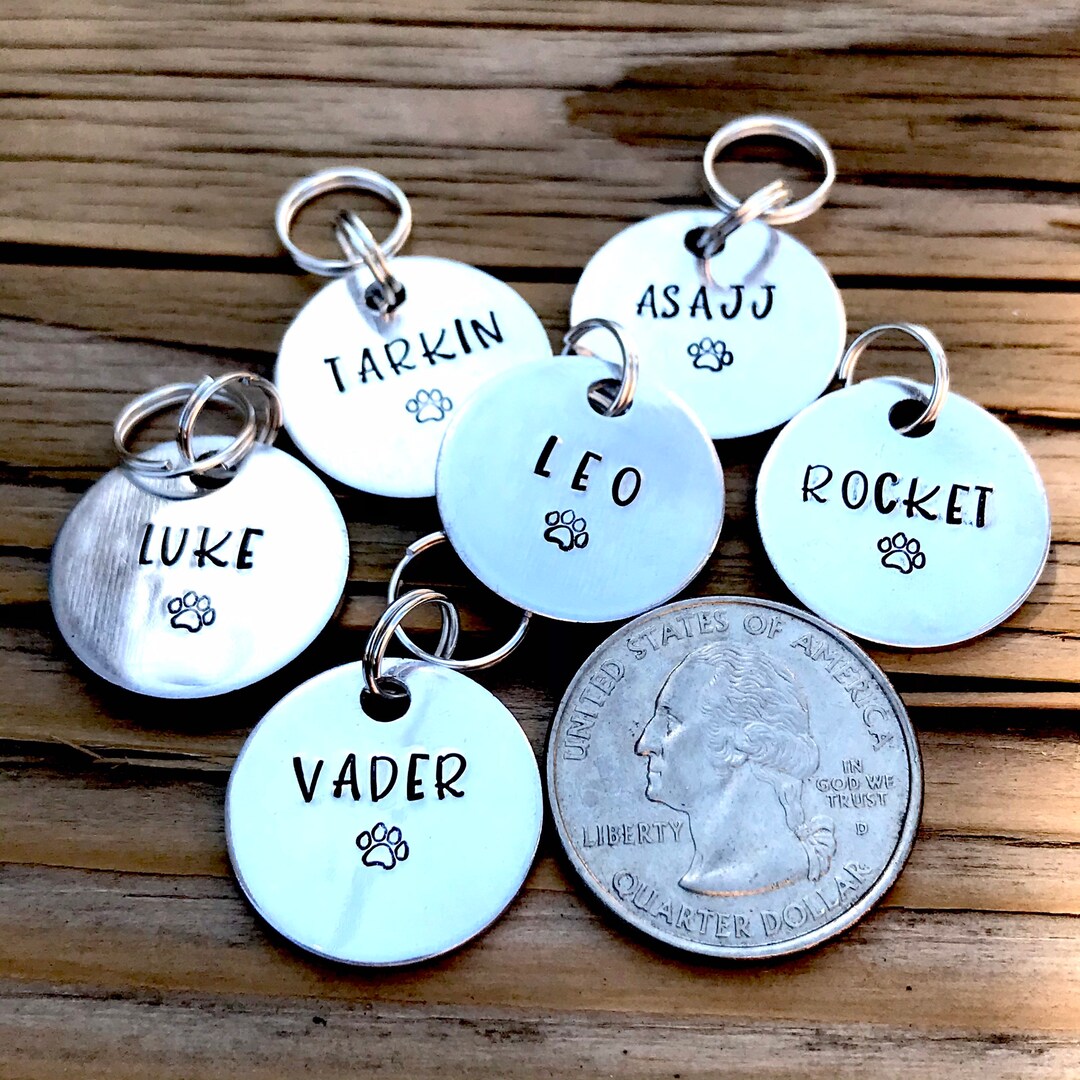 Small pet tag dog tag cat tag animal identification ID - Etsy.de